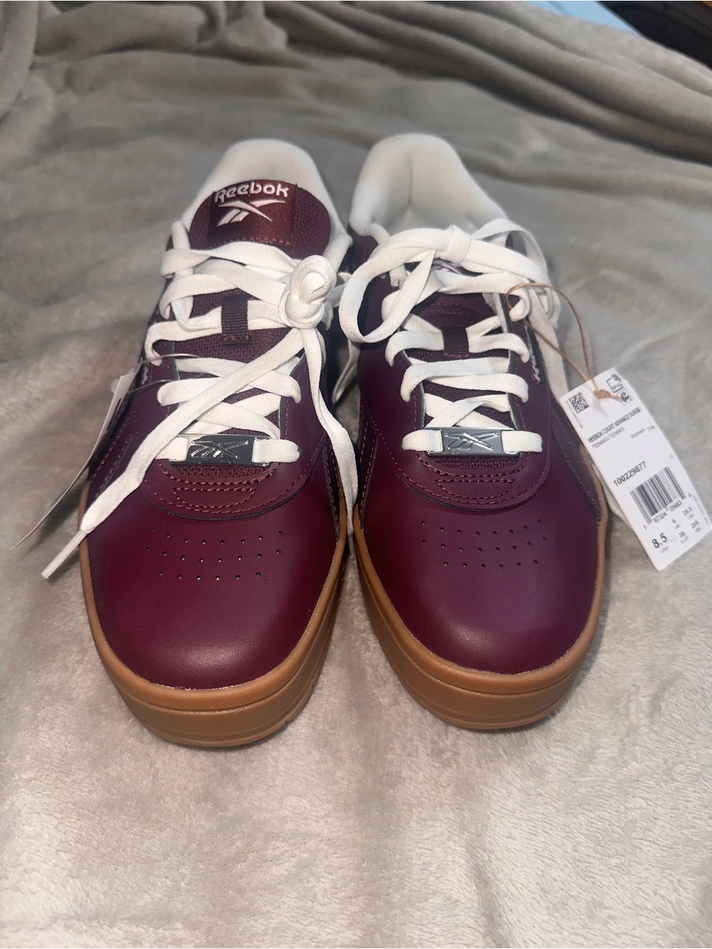 Reebok Women’s Classic Leather Lace-Up Sneakers - Burgundy